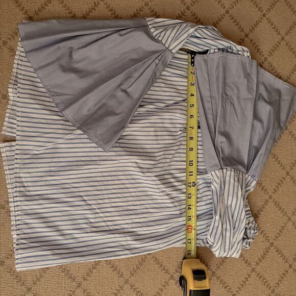 Kate Michael Jensen off the shoulder button down shirt w ruffle sleeves NWOT S - Picture 5 of 7